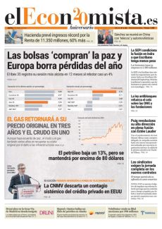 LAS BOLSAS ‘COMPRAN’ LA PAZ Y EUROPA BORRA PÉRDIDAS DEL AÑO